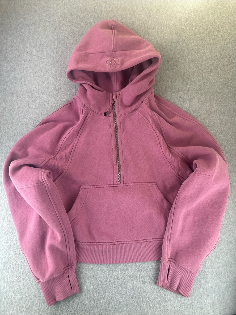 Lululemon Scuba Oversized Half Zip Hoodie in Velvet Dust Size M/L